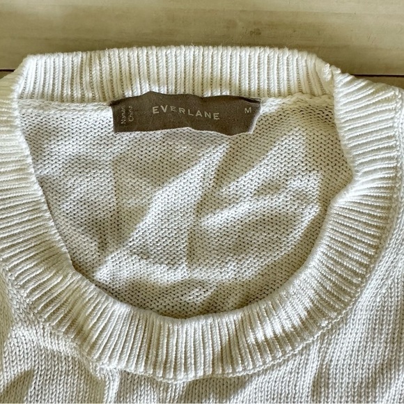Everlane White Knitted Crew Neck Sweater - Picture 5 of 8